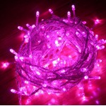 20.8M 240 LED  Christmas Fairy Lights - Pink Colour (Clear Cable)
